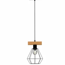 Sklep Kaja Lampa wisząca, druciany klosz, ozdobne drewno LX 4101 z serii VASTRA Shop