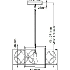 Sklep Kaja Lampa wisząca geometryczna, brąz FE-REMY-P-B z serii REMY Shop