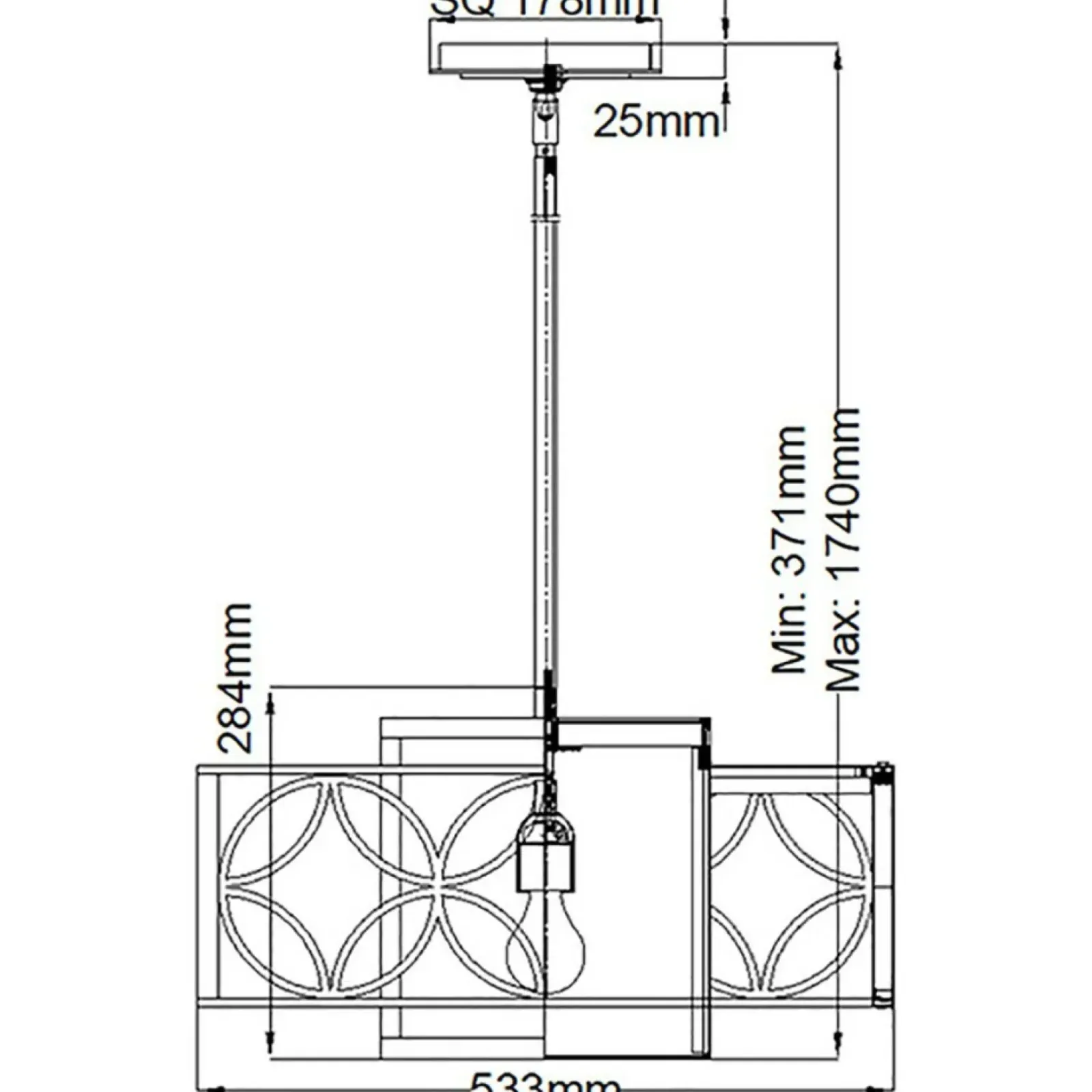 Sklep Kaja Lampa wisząca geometryczna, brąz FE-REMY-P-B z serii REMY Shop