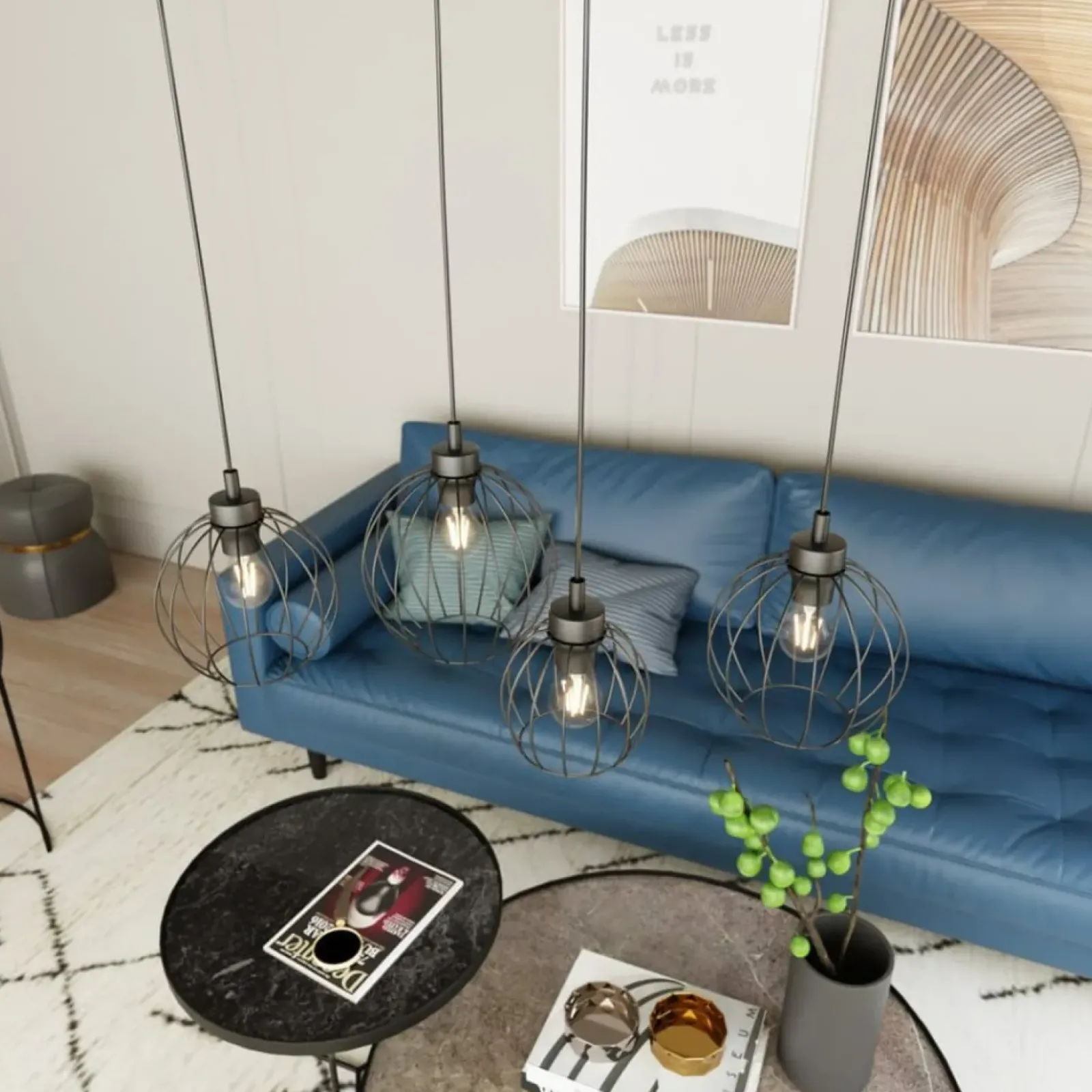 Sklep Kaja Lampa wisząca idealna do nowoczesnej kuchni 1369/4 z serii NANDO czarny Flash Sale