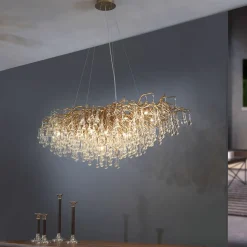 Sklep Kaja Lampa wisząca imitująca drzewo 2031-11 z serii ICICLE | Kaja postarzanymosiądz Best Sale