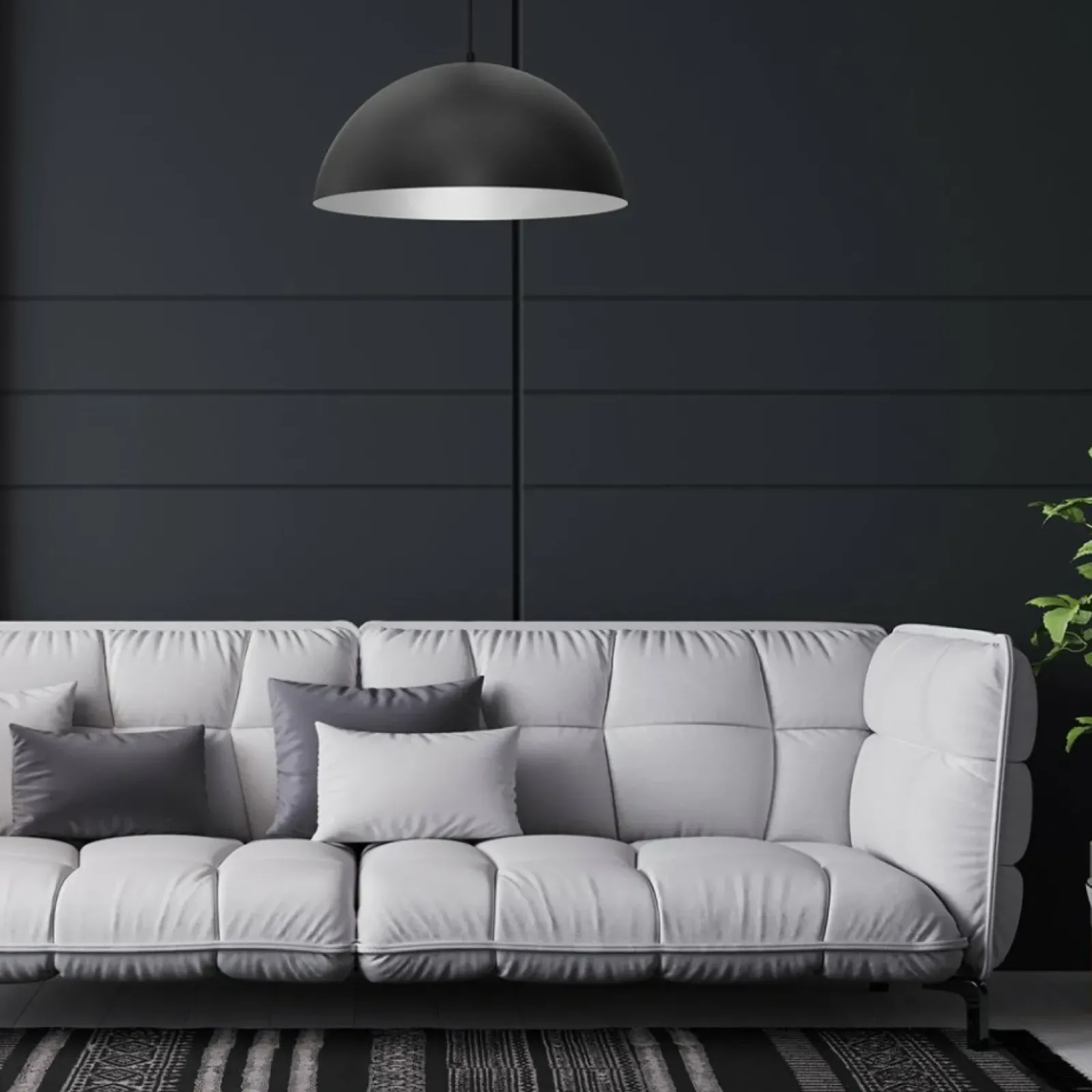 Sklep Kaja Lampa wisząca, klosz w kolorze czarno-białym MLP8955 z serii BETA | Kaja Oświetl Flash Sale