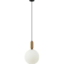 Sklep Kaja Lampa wisząca kulka z kloszem PND-02340-1L-BRO ALDEVA | Kaja Outlet