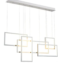 Sklep Kaja Lampa wisząca LED do nowoczesnego salonu AZ2851 QUADRATUS | Kaja biały Hot