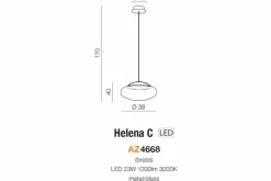Sklep Kaja Lampa wisząca LED idealna do salonu AZ4668 HELENA | Kaja Oświetlenie Outlet