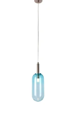 Sklep Kaja Lampa wisząca LED niebieski klosz LEDEA 50133213 FIUGGI | Kaja Flash Sale