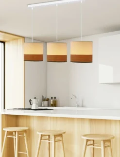 Sklep Kaja Lampa wisząca na białej listwie, dwukolorowa 33-17550 z serii BIANCO Best
