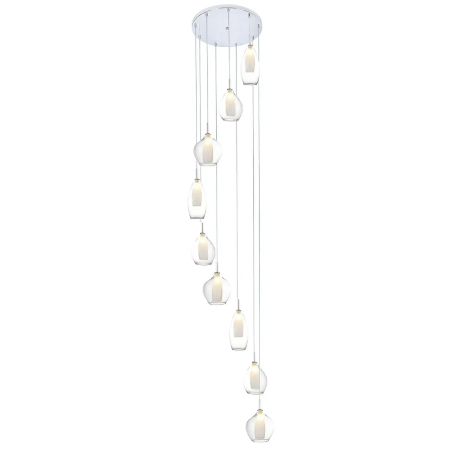 Sklep Kaja Lampa wisząca na owanej podsufitce AZ3102 AMBER | Kaja chrom Discount