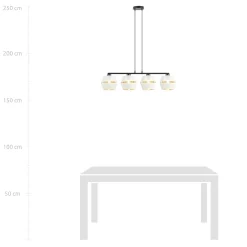 Sklep Kaja Lampa wisząca na czarnej podstawie, biało-złota 1184/4 z serii MALIA* Żyrandole Z Abażurem