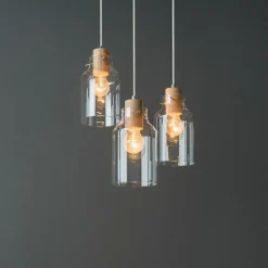 Sklep Kaja Lampa wisząca na drewnianej podstawie 1760374R ALESSANDRO WOOD | Kaja Clearance