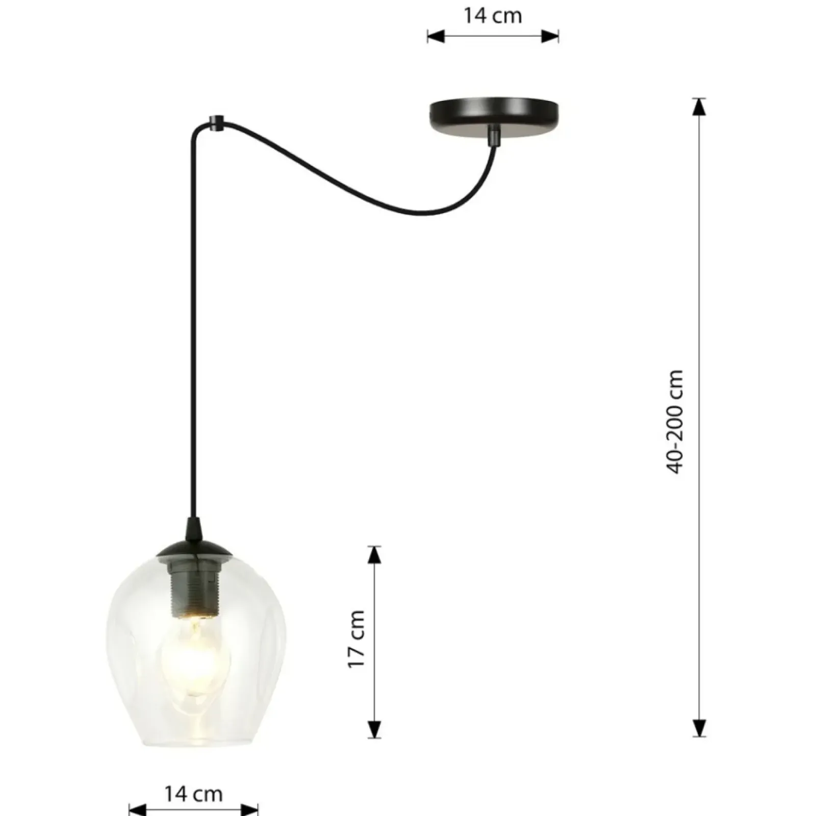Sklep Kaja Lampa wisząca na długim przewodzie 756/1 LEVEL | Kaja Oświetlenie Clearance