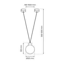 Sklep Kaja Lampa wisząca na dwóch przewodach, z kloszem MLP8817 z serii CAP Best Sale