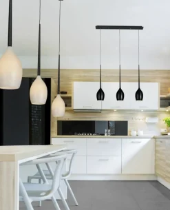 Sklep Kaja Lampa wisząca na listwie czarne klosze AZ2321 IZZA SHINY BLACK | Kaja czarny Cheap