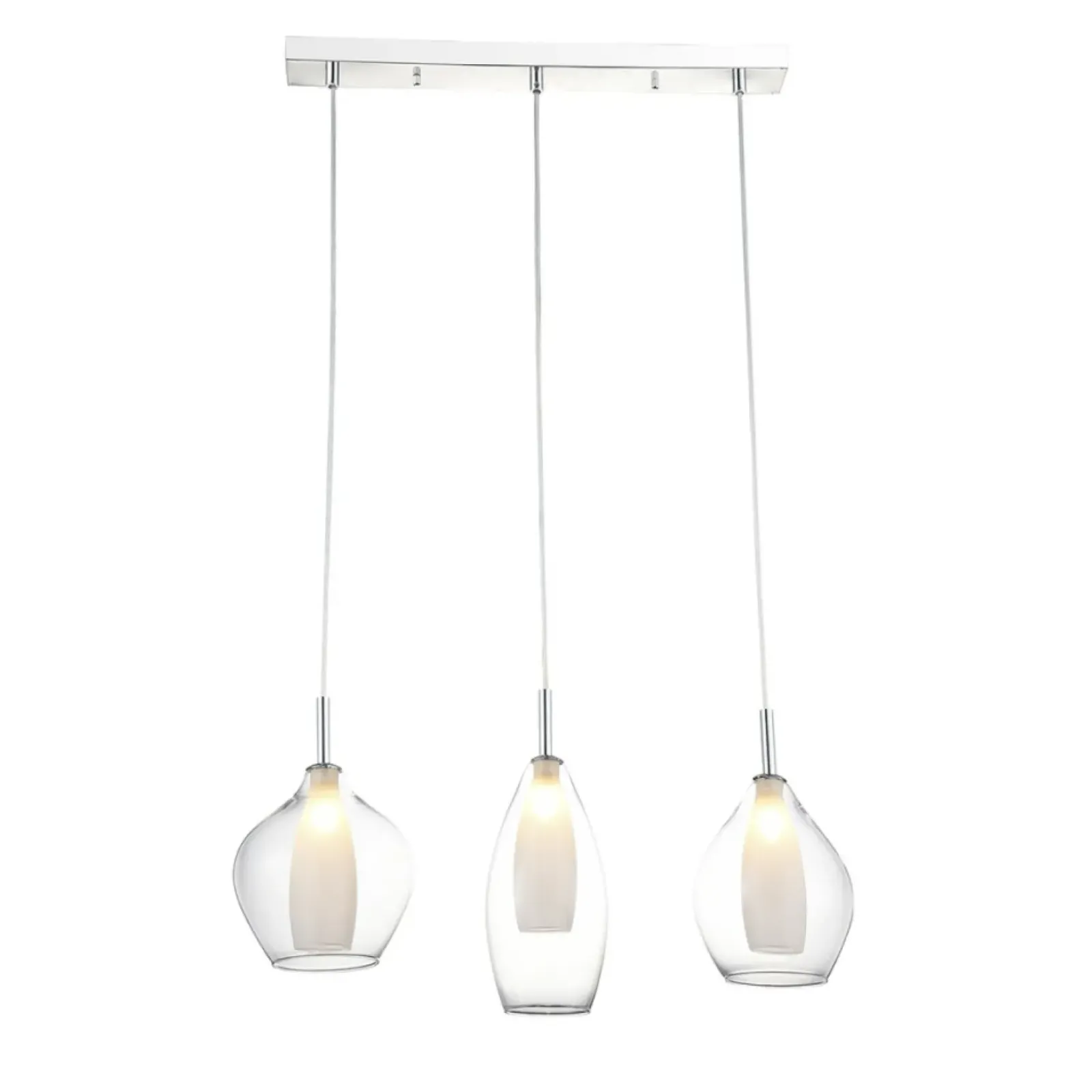 Sklep Kaja Lampa wisząca na listwie idealna nad stół AZ3075 AMBER | Kaja chrom Shop