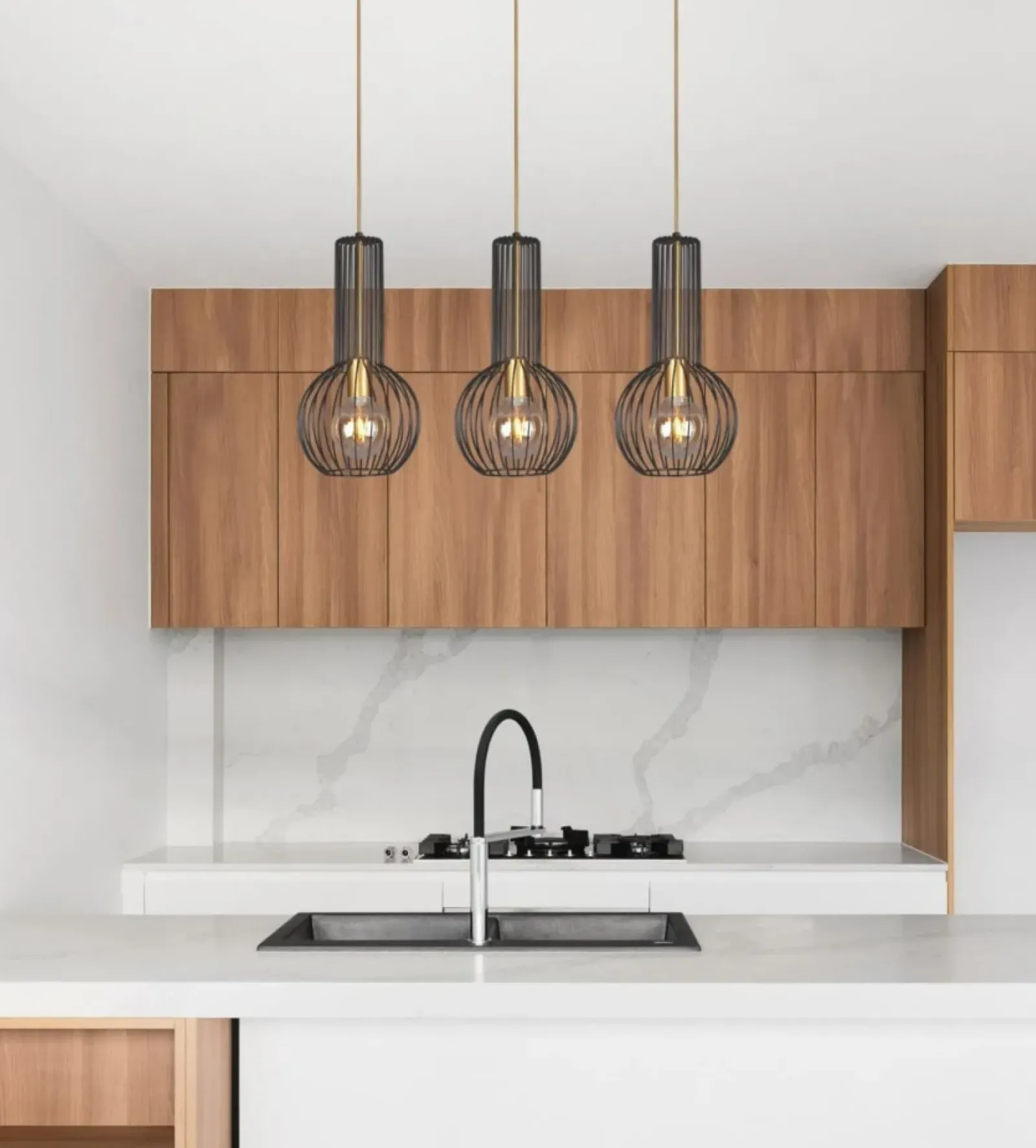 Sklep Kaja Lampa wisząca na listwie, nad blat K-4521 ARVI BLACK | Kaja Cheap