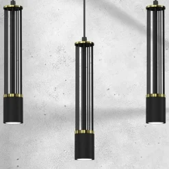 Sklep Kaja Lampa wisząca na listwie, trzy długie tuby MLP8410 z serii ESTILO | Kaja Oświetl Outlet