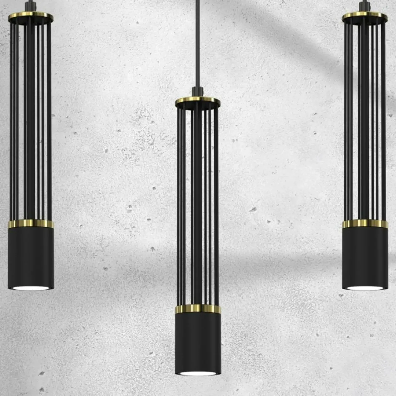 Sklep Kaja Lampa wisząca na listwie, trzy długie tuby MLP8410 z serii ESTILO | Kaja Oświetl Outlet