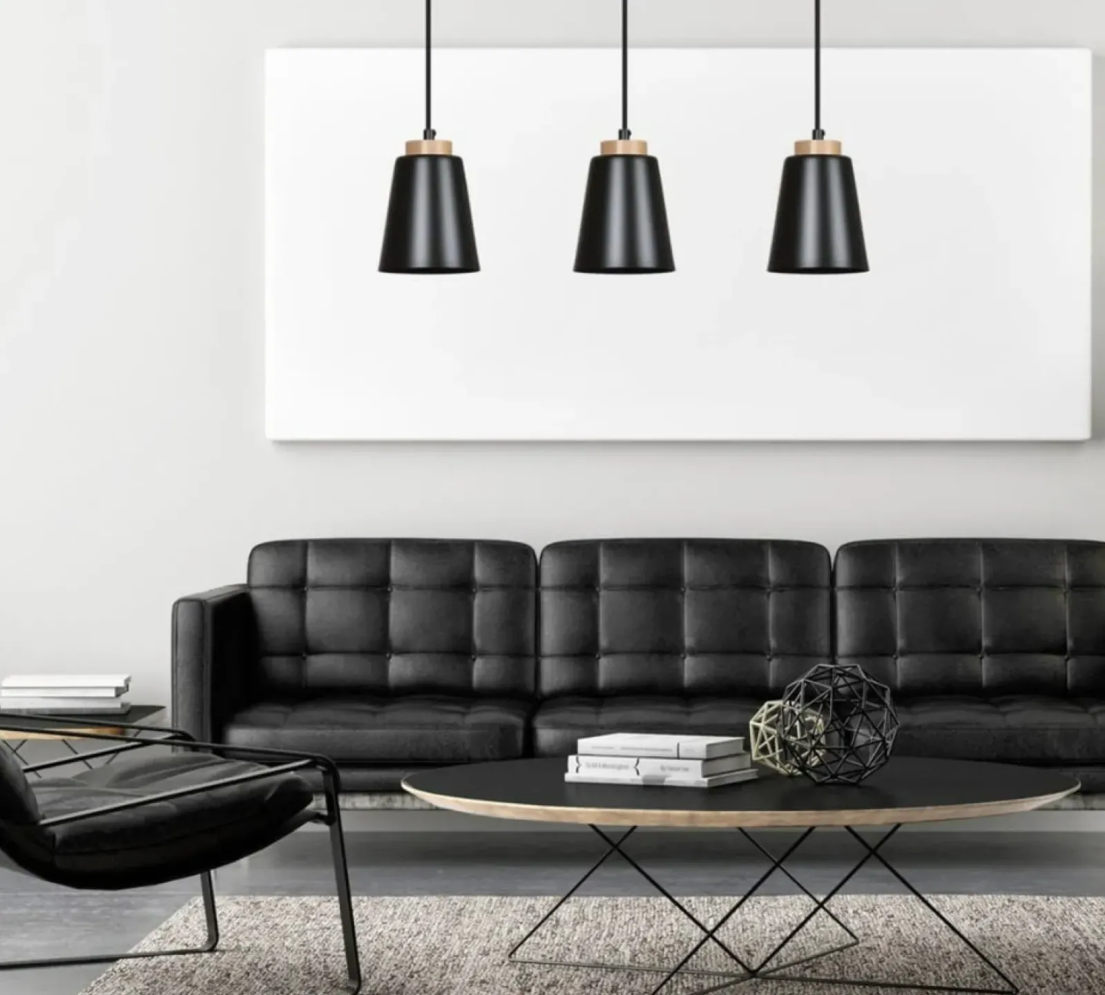 Sklep Kaja Lampa wisząca na listwie z drewnianymi detalami 442/3 | Kaja Flash Sale