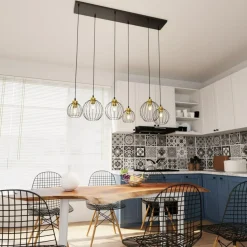Sklep Kaja Lampa wisząca na podłużnej podstawie, 6xE27 1368/6 z serii NANDO Clearance