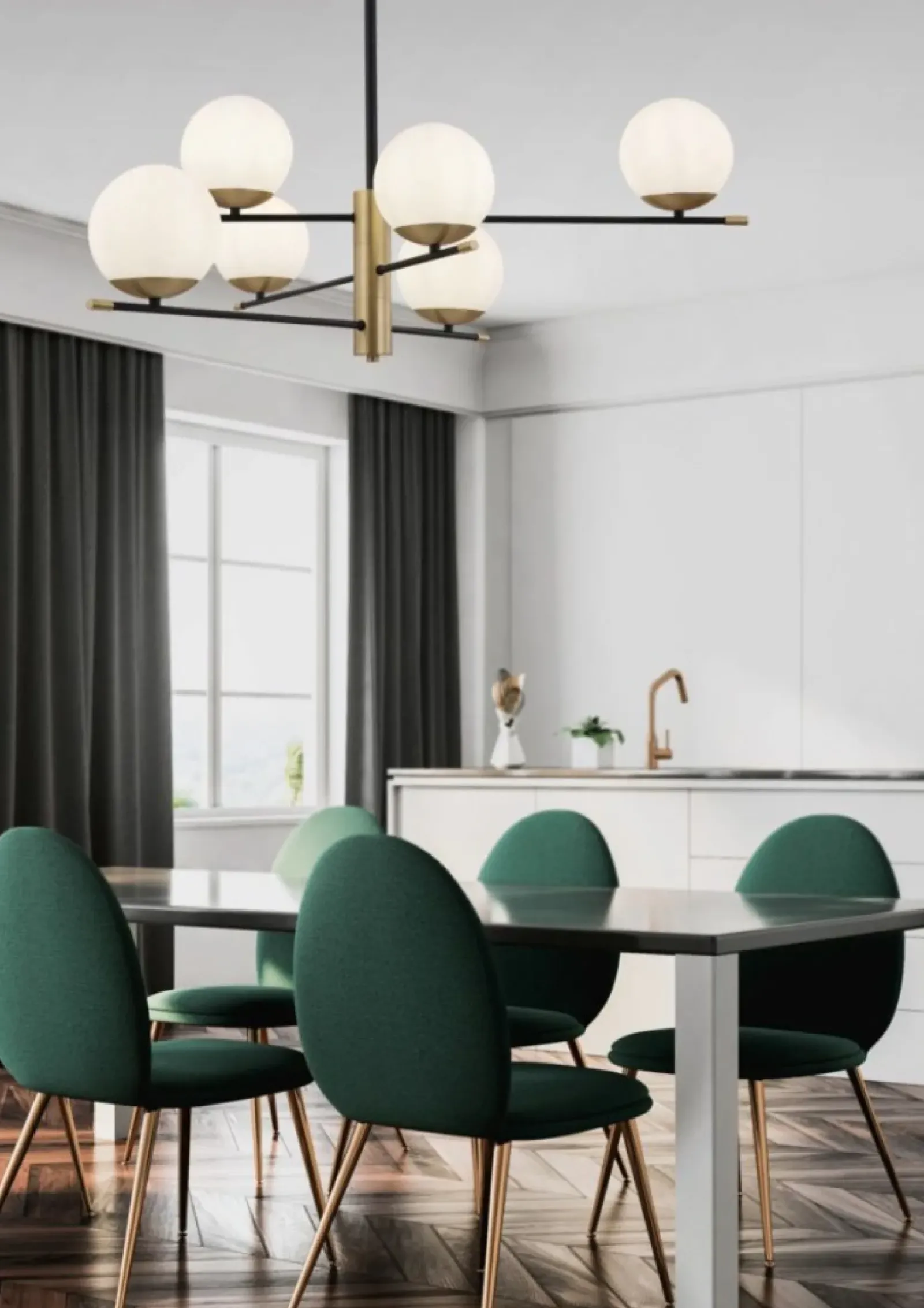 Sklep Kaja Lampa wisząca nad stół w salonie MOD048PL-06G NOSTALGIA | Kaja Fashion