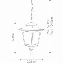 Sklep Kaja Lampa wisząca ogrodowa, w czarnym kolorze CP9-BLACK z serii CHAPEL* Lampy Ogrodowe Stojące