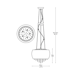 Sklep Kaja Lampa wisząca P0076-05K-F4GR z serii VISTA| Kaja Oświetlenie Store