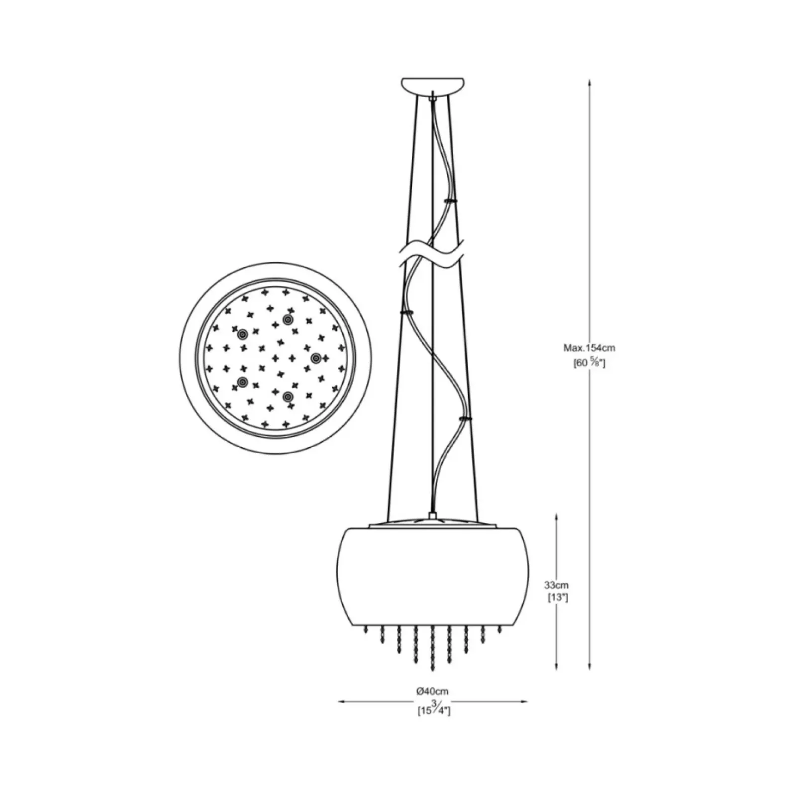 Sklep Kaja Lampa wisząca P0076-05K-F4GR z serii VISTA| Kaja Oświetlenie Store