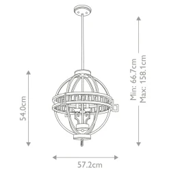 Sklep Kaja Lampa wisząca, postarzane złoto GN-LEMURIA-3P-A z serii LEMURIA postarzanezłoto Shop