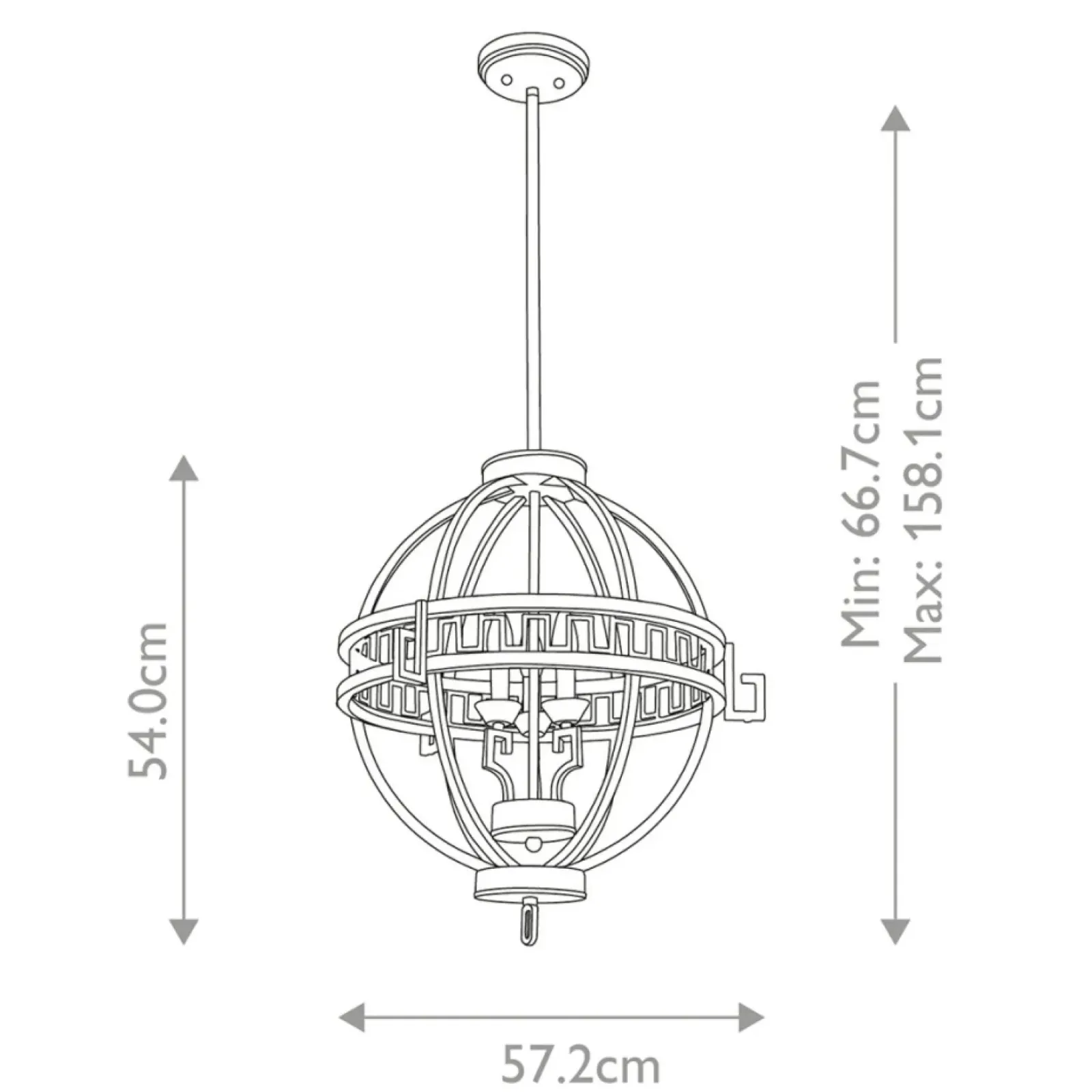 Sklep Kaja Lampa wisząca, postarzane złoto GN-LEMURIA-3P-A z serii LEMURIA postarzanezłoto Shop