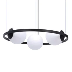 Sklep Kaja Lampa wisząca poziomy okrąg z białymi kloszami 5004 z serii ORBIT Best Sale