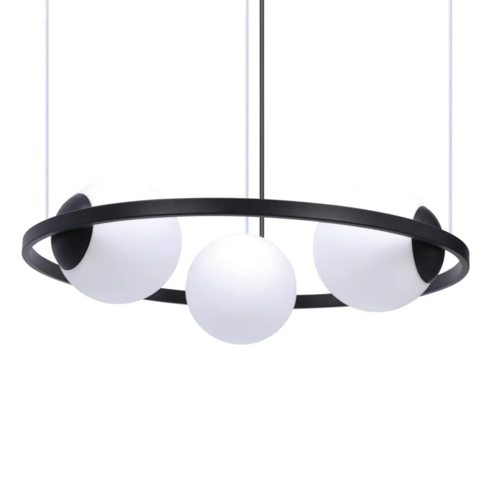 Sklep Kaja Lampa wisząca poziomy okrąg z białymi kloszami 5004 z serii ORBIT Best Sale