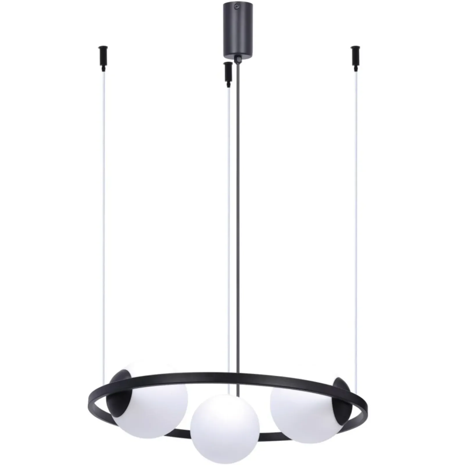 Sklep Kaja Lampa wisząca poziomy okrąg z białymi kloszami 5004 z serii ORBIT Best Sale