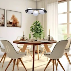 Sklep Kaja Lampa wisząca poziomy okrąg z białymi kloszami 5004 z serii ORBIT Best Sale