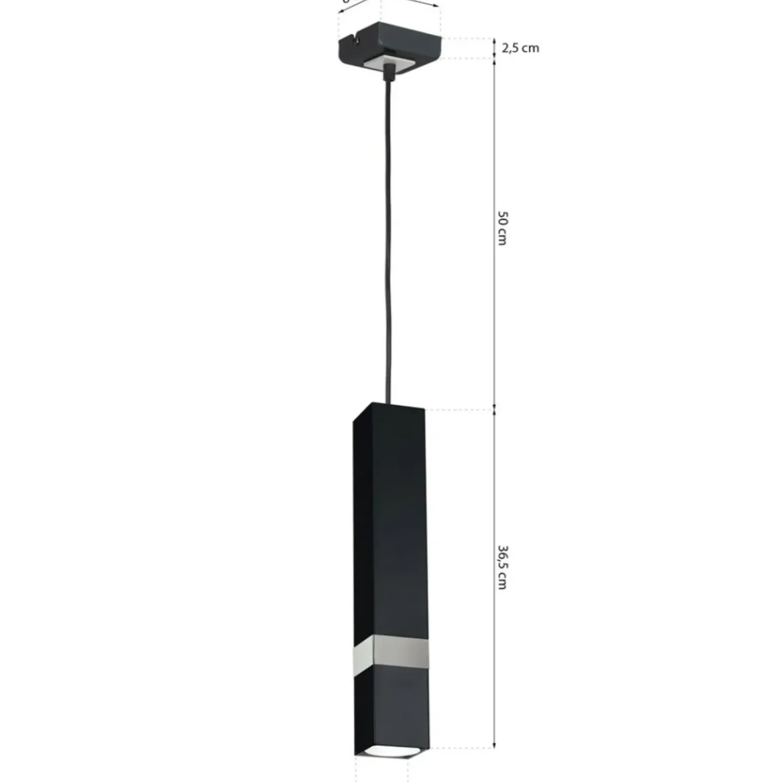 Sklep Kaja Lampa wisząca punktowa, czarno-srebrna MLP6287 z serii VIDAR | Kaja Oświetlenie Clearance