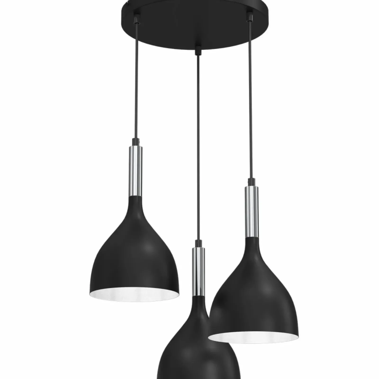 Sklep Kaja Lampa wisząca, srebrne dekoracje na przewodach LX 3895 z serii NOAK Discount