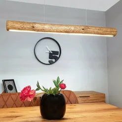Sklep Kaja Lampa wisząca szeroka drewniana LED 115cm 69680104 LUCAS | Kaja Best