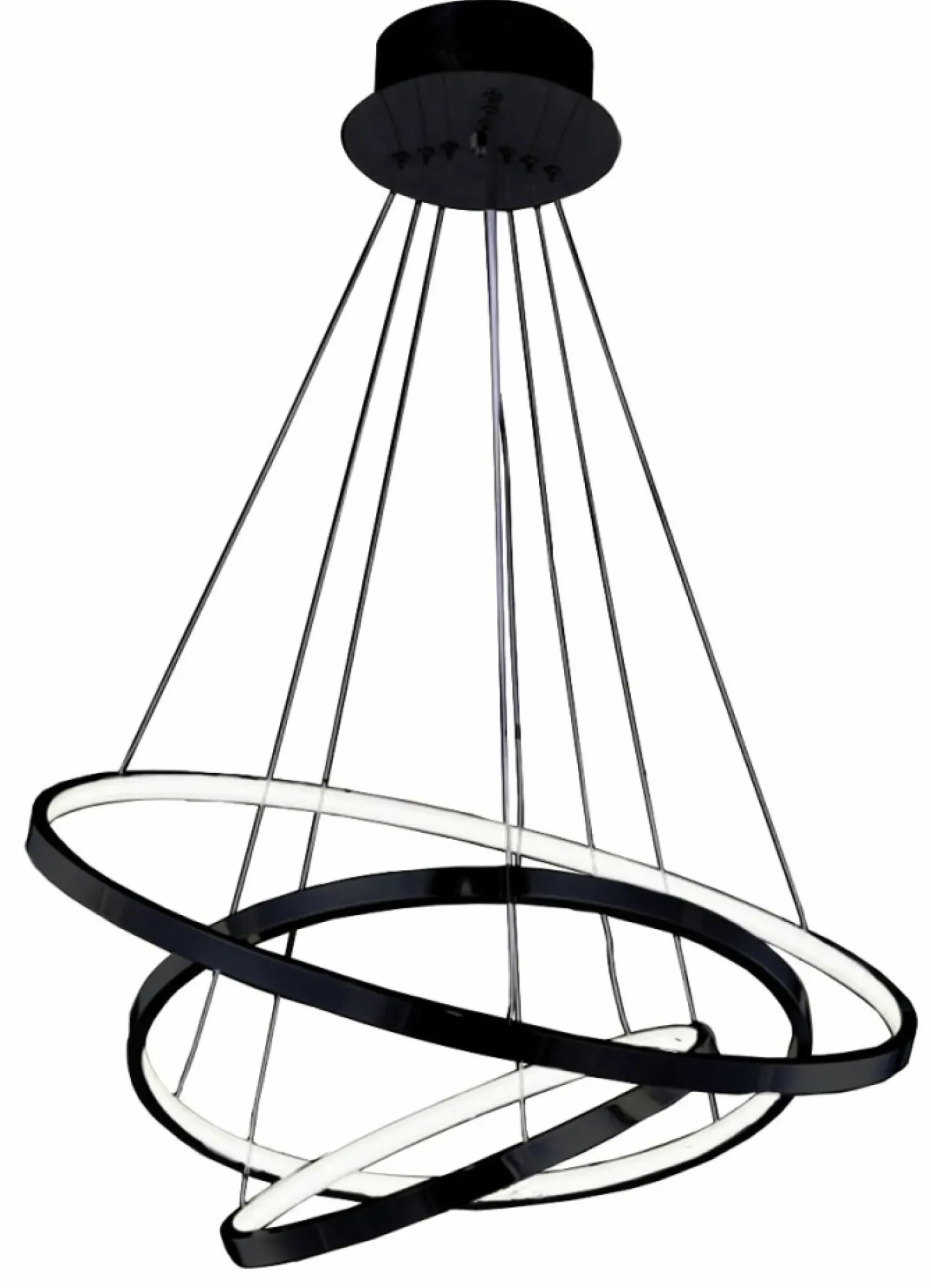 Sklep Kaja Lampa wisząca trzy ledowe czarne obręcze AZ2920 WHEEL DIMM | Kaja czarny New