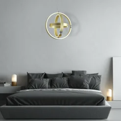 Sklep Kaja Lampa wisząca, trzy okręgi, zintegrowany LED ML6187 z serii SIRIUS | Kaja Oświet złoty Flash Sale