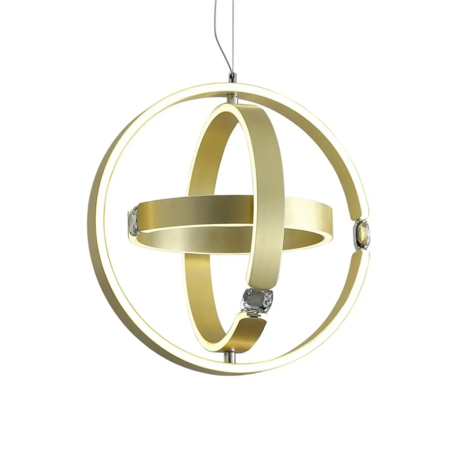 Sklep Kaja Lampa wisząca, trzy okręgi, zintegrowany LED ML6187 z serii SIRIUS | Kaja Oświet złoty Flash Sale