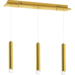 Sklep Kaja Lampa wisząca, trzy podłużne tuby, kolor złota ML5714 z serii GOLDIE | Kaja Oświ Best Sale