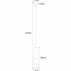 Sklep Kaja Lampa wisząca tuba w stylu industrialnym K-4713 NIKOS | Kaja Flash Sale