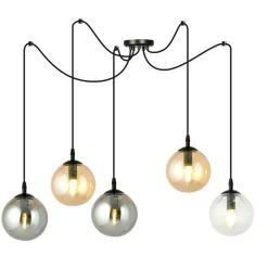 Sklep Kaja Lampa wisząca typu pająk z pięcioma kloszami 939/5 | Kaja Oświetlenie Sale