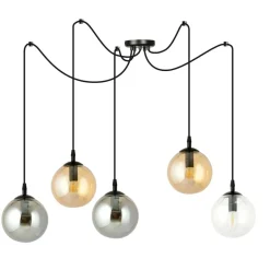 Sklep Kaja Lampa wisząca typu pająk z pięcioma kloszami 939/5 | Kaja Oświetlenie Sale