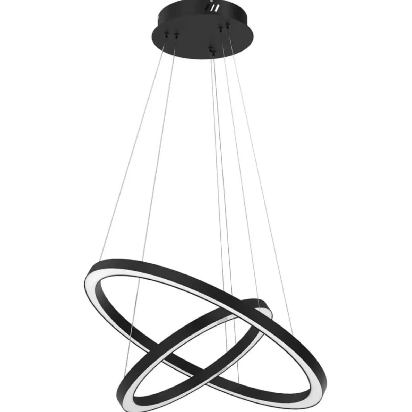 Sklep Kaja Lampa wisząca w czarnym kolorze, dwa okręgi ML8422 z serii GALAXIA | Kaja Oświet Clearance
