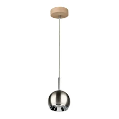 Sklep Kaja Lampa wisząca w formie srebrny kuli GU10 5141174 BALL WOOD | Kaja Clearance