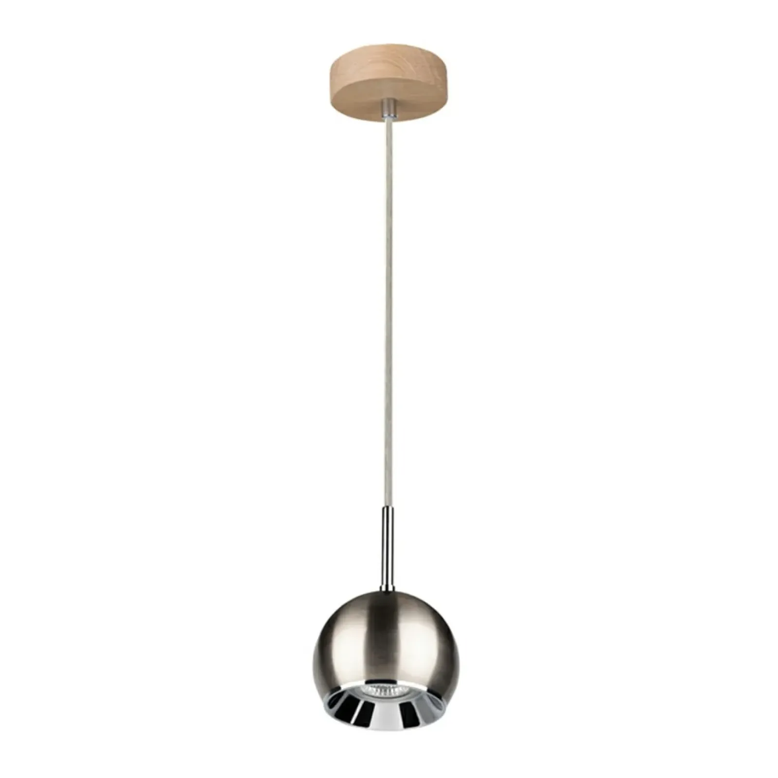 Sklep Kaja Lampa wisząca w formie srebrny kuli GU10 5141174 BALL WOOD | Kaja Clearance