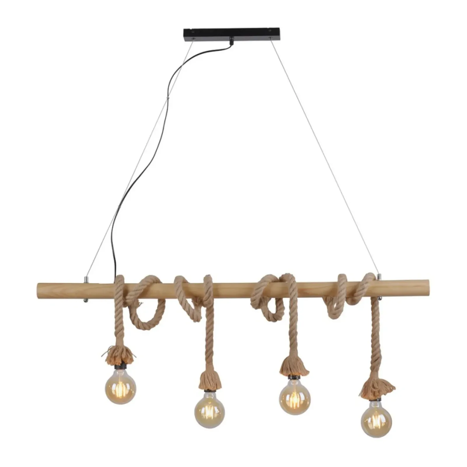 Sklep Kaja Lampa wisząca w formie zawiniętych sznurów 15483-18 z serii ROPE czarny Online
