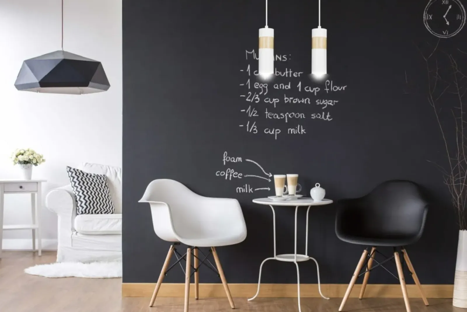 Sklep Kaja Lampa wisząca w kolorze białym i złotym do kuchni 733/2 z serii AKA Shop