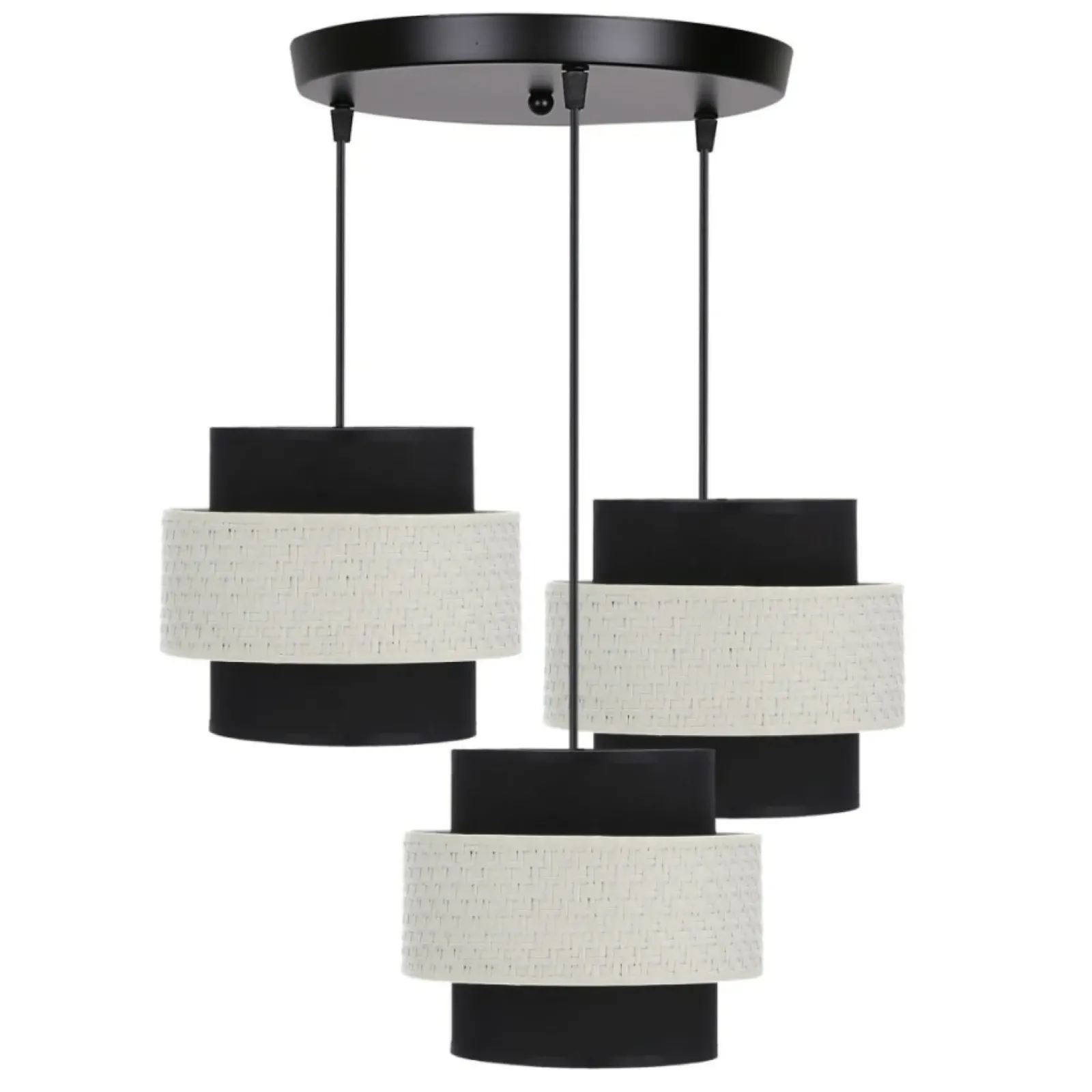 Sklep Kaja Lampa wisząca w kolorze czarno-białym 33-17833 z serii BENTA | Kaja Shop