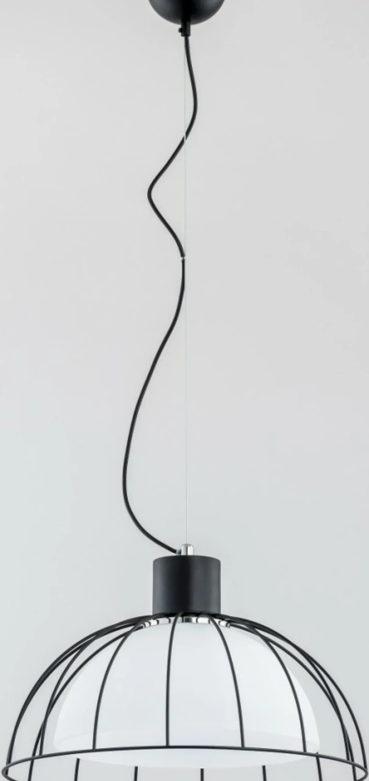 Sklep Kaja Lampa wisząca w kolorze czarnym, mleczny klosz AL 60466 | Kaja Flash Sale